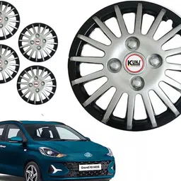 kunj autotech 14 Inch Wheel Cover Cap for I-10 Grand Nios Silver Black Wheel Cover For Hyundai Grand i10 Nios Era Petrol-picture-29