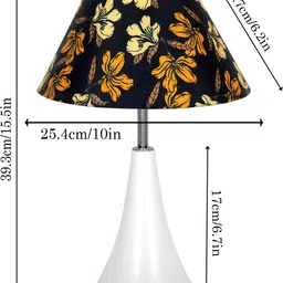 glowhere Modern Farmhouse Lamp, Iris Cone Shade for Nightstand & Living Room Table Lamp image 3