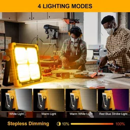 spiritual house Solar Camping Lights, Magnetic Worklight Portable Flood Lights with Stand 4 hrs Bulb Emergency Light image 3