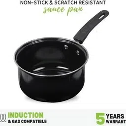 Siwaan Black Pan for Daily Cooking – 2L Sauce Pan 16 cm diameter 2 L capacity-picture-26
