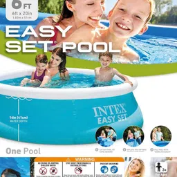hk enterprises official 6 Ft x 20 In Easy Set Inflatable Family Swimming Pool Inflatable Swimming Pool image 5