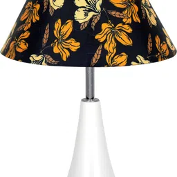 glowhere Modern Farmhouse Lamp, Iris Cone Shade for Nightstand & Living Room Table Lamp image 2