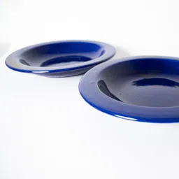 kala kriti Blue Pasta Plate Ideal for Pasta, Noodles, Salad, Maggi & Starters 11.5 Inche Dinner Plate image 4