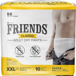 friends Classic Pants with odour lock and Anti-Bacterial Absorbent Core Adult Diapers - XXL image 2