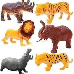 Action Toy Figure Jungle Cartoon Wild Animal Toys Figure Playing Set for Kids-image-47