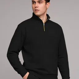 tripr Men Night Suit Set Black Solid image 4