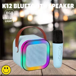 Viksenterprise K12 (PORTABLE BLUETOOTH DESKTOP SPEAKER)With Karaoke Mic RGB Light, HD SoundR137 10 W Bluetooth Laptop/Desktop Speaker-picture-24