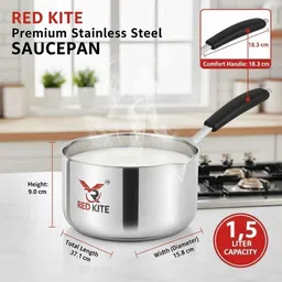 red kite Tadka Pan 18.3 cm diameter with Lid 1.5 L capacity-picture-10
