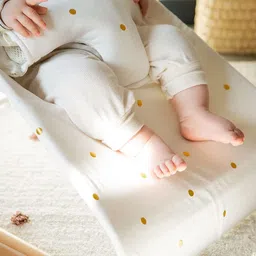 childhome Cotton Crib Flat 150 TC Polka Bedsheet image 4