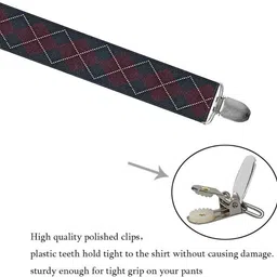 DIANDIAN Black Maroon Zig Zag Garter image 5