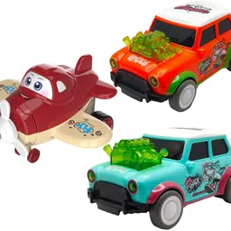 vaniha Unbreakable Four-Wheel Drive Friction Powered Diecast Toy Set-Q3 image 1