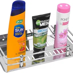 smart slide Stainless Steel Multi Use - Anti Rust Shelf - Wall Shelf - Bathroom Shelf - Kitchen Rack - Bathrom Accessories Stainless Steel Wall Shelf image 1