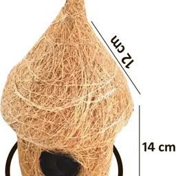 liveonce NATURAL HUT SHAPE BIRD HOUSE FOR ALL BIRDS PACK OF 8 Bird House image 5