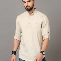 tallwalker Men Solid Pure Cotton Straight Kurta-picture-27