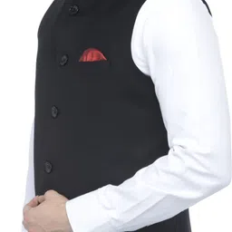 favoroski Solid Men Waistcoat image 3