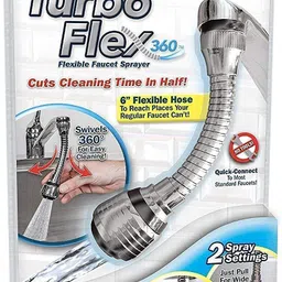 rravk Flexible Rotation Dual Flow 360 Degree Water Saving Sprinkler Faucet, Faucet tap Set, with Hose Spout Faucet image 4