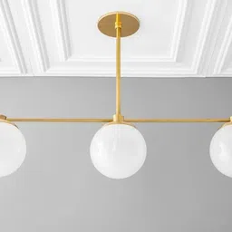 baslash 5-Light Globe Hanging jhumar Light with Frosted Glass Shade(Bulb Not Included) Chandelier Ceiling Lamp image 2