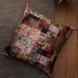 Brown Traditional Poly Canvas 16 x 16 Inches Cushion Cover by Zeba-picture-17