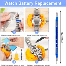 serplex Watch Repair Kit Essential Tools Set for Battery Strap and Back Case Adjustment Precision Screwdriver Set image 3