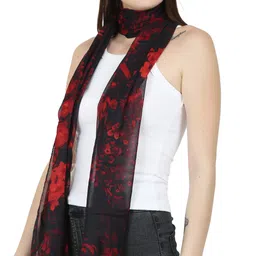 xmsfashion Printed Chiffon Women Multicolor Scarf, Stole, Fancy Scarf image 5
