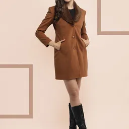 roadster Wool Solid Coat For Women-picture-20