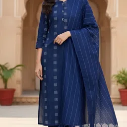get smart wear Alliance Woven Kurta, Trouser/Pant & Dupatta Set-picture-31