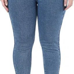 zxn Women Slim Mid Rise Light Blue Jeans-picture-18