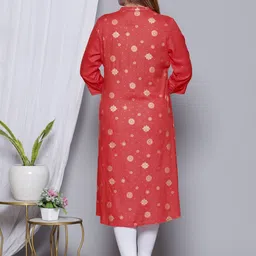 gvs shoppe Women Self Design Viscose Rayon A-line Kurta image 2