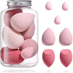 Elastic Soft 7in1 Makeup Perfecting Sponge Puff Beauty Blender with Plastic Jar-image-14