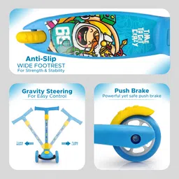 buddynjoy Smart Kick Scooter, 4 Adjustable Height, Foldable & PVC Wheels,Cap-75 Kg image 3