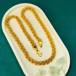 rkb sales 1gm gold plated High Quality Indian Polished chain men Gold-plated Plated Alloy Chain image 2