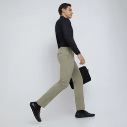 raymond Men Slim Fit Brown Polyester Trousers image 5