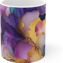 vihaan fashions Abstract Marble Art Coffee, 1423-White Ceramic Coffee Mug image 4