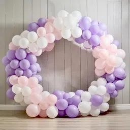 soi Solid Pastel Birthday Decoration Item Balloons - White ,Purple ,Pink Balloon-picture-24