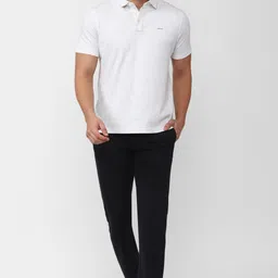 van heusen sport Men Slim Fit Blue Polyester Trousers image 4