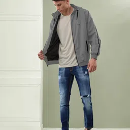 Lux Venus Solid Men Wind Cheater image 3