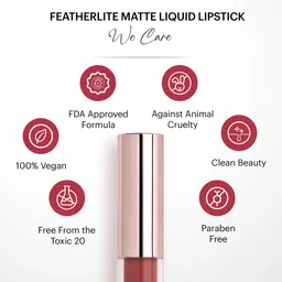 parul garg Featherlite Matte Liquid Lipstick |Lightweight & Transfer-Proof | 100% Vegan image 5