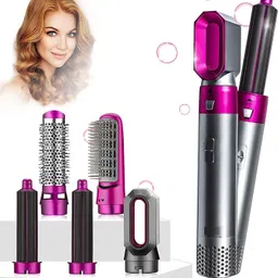 Dizosonic for Straightening Curling Drying Combing 5 IN 1 Hair Dryer Brush, Multifunctional Hot Air Styler Hair Tools Brush Head Hair Straightener-image-4