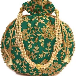 houseofcommon Women Purple, Pink, White, Beige, Yellow, Green, Red, Silver, Gold, Maroon, Multicolor, Orange Potli image 5