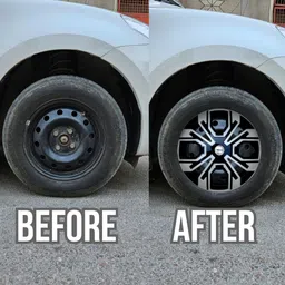 prigan Go+ Venus Silver Black 13 INCH Wheel Cover For Datsun Go+ image 2