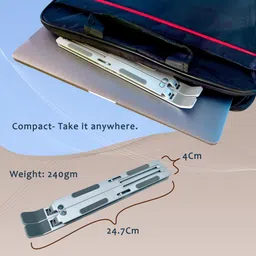 Yuatronix Y3 Aluminium Desk Stand Laptop Stand with Adjustable Height Compatible with Universal Laptops image 4