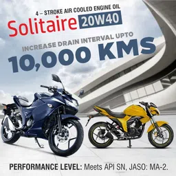 pl super palco PALCO 4T 20W40 SOLITAIRE Multigrade Engine Oil 900ml SAE API-SN JASO MA-2 BS-6 Synthetic Technology 4 Stroke Air Cooled Engine Oil for Bikes Enhanced Pick Up Full-Synthetic Engine Oil image 3