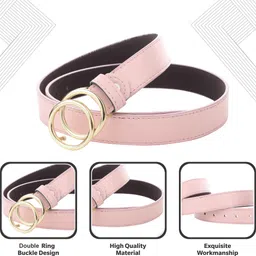 provogue Women Formal Pink Artificial Leather Belt image 3