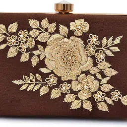 for the beautiful you Party, Casual Brown Clutch image 1