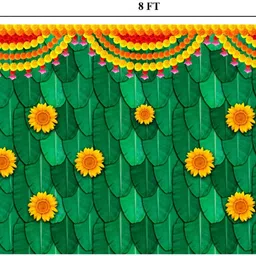 winnsun Banana Leaf Decorative Backdrop Cloth Banana Leaf Print Backdrop Decoration Cloth Tapestry image 2