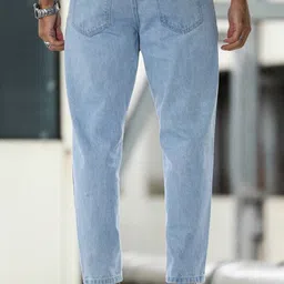 steple denims Men Slim Mid Rise Blue Jeans image 2