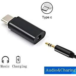 EASYSHOP 2In1 Type C To 3.5 Mm Jack Audio Connector With Noise Cancelling Headphones Jack Converter Audio Adapter. With Type C To 3.5 Mm Charging Audio&Charging(Not Compatible With Samsung,Google,Mi) image 2
