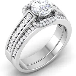avsar R-3782 14kt Cubic Zirconia White Gold ring image 4