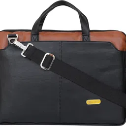 niavaa Men Black, Tan Messenger Bag image 1