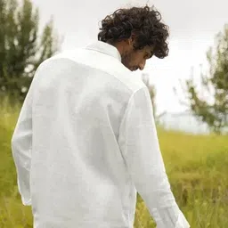 trendfeverstore Men Regular Fit Solid Button Down Collar Casual Shirt image 3